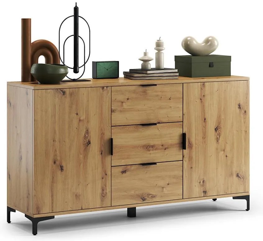 Dulap cu sertare și ușă mică LORA stejar artizan