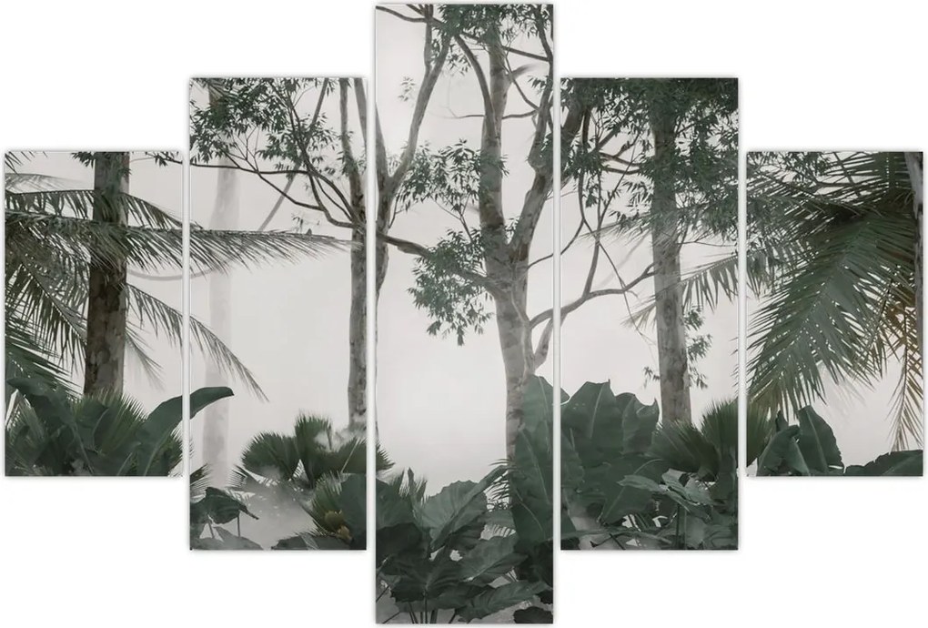 Tablou - Jungla în ceața dimineții (150x105 cm)