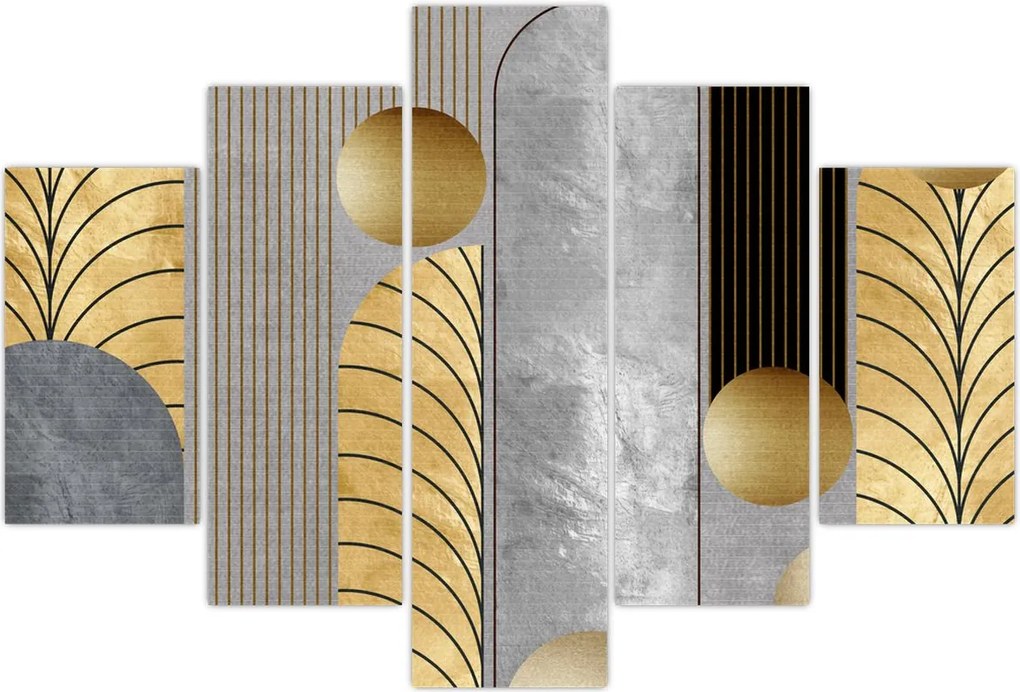 Tablou - Decorațiuni de aur (150x105 cm)