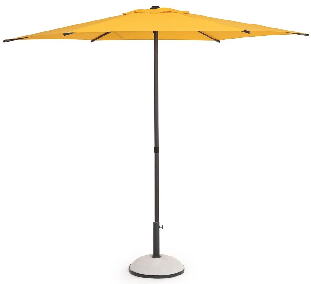 Umbrela pentru gradina / terasa Samba, Bizzotto, Ø 270 cm, stalp Ø 38 mm, otel/poliester, galben mimosa