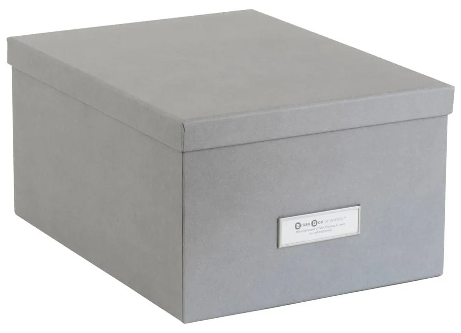 Set 3 cutii de depozitare Bigso Storage Box of Sweden Inge, gri