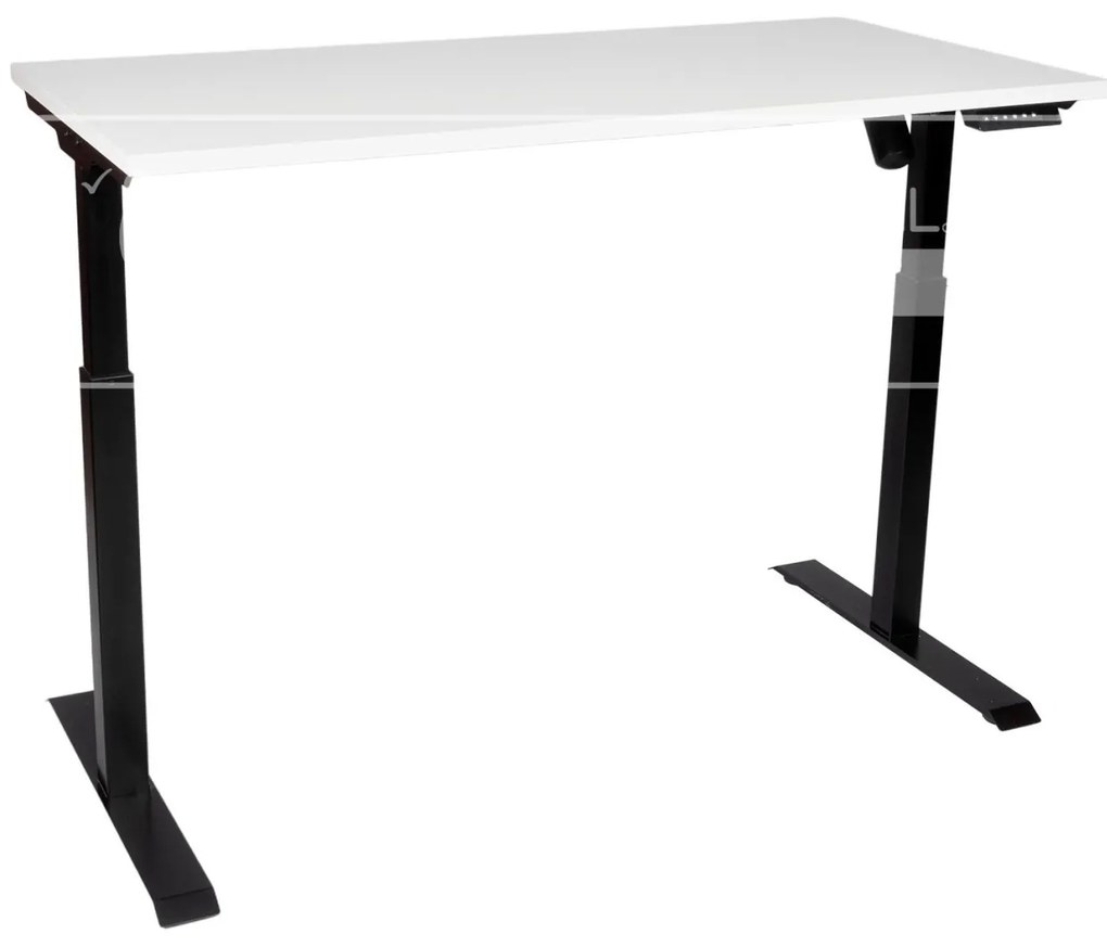 Birou reglabil electric TerrA3 s BLACK - profil pătrat , 1 motor, cadrul negru (Dimensiune blat: 90x60cm, Culoare blat: Alb 25mm)