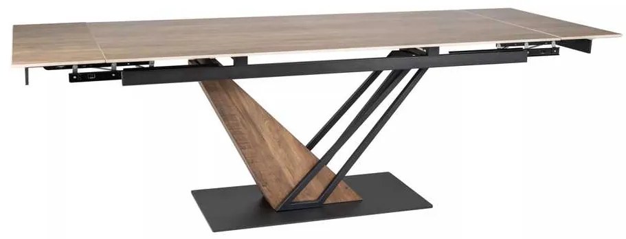 Masă de bucătărie Michel II 180 x 90 cm, stejar / negru