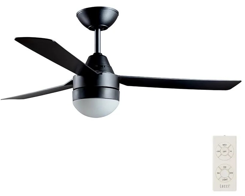 Ventilator de tavan BAYSIDE 531018 MEGARA 2xE14/15W/230V negru + telecomandă