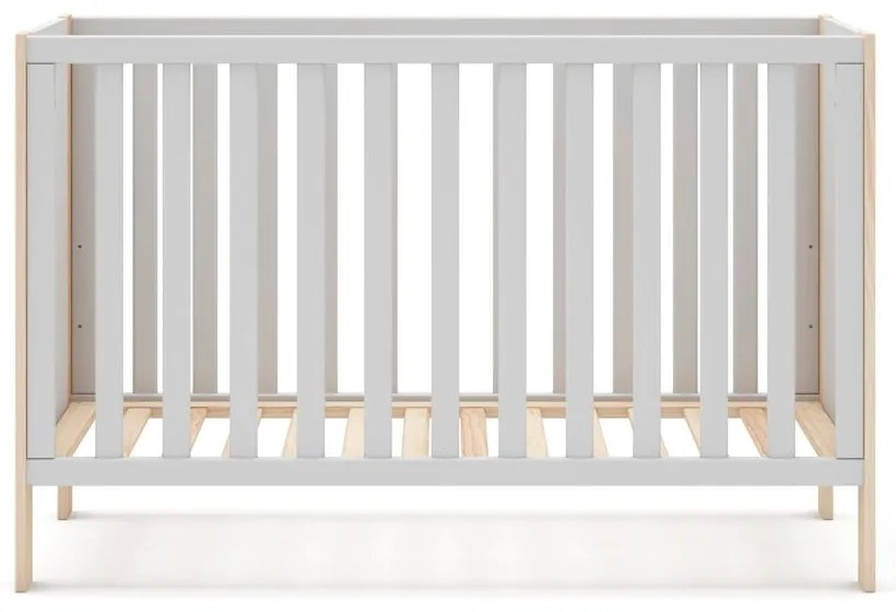 Pătuț alb/în culoare naturală 60x120 cm Esteban – Marckeric