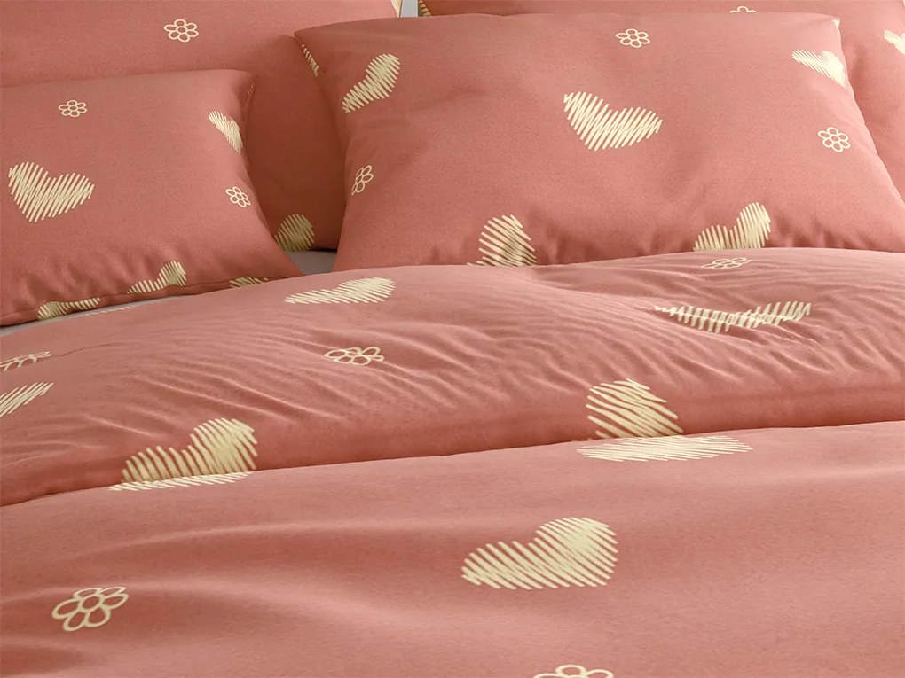 Lenjerie de pat din microfibra ORANGE HEART, roz Dimensiune lenjerie de pat: 70 x 90 cm | 140 x 220 cm