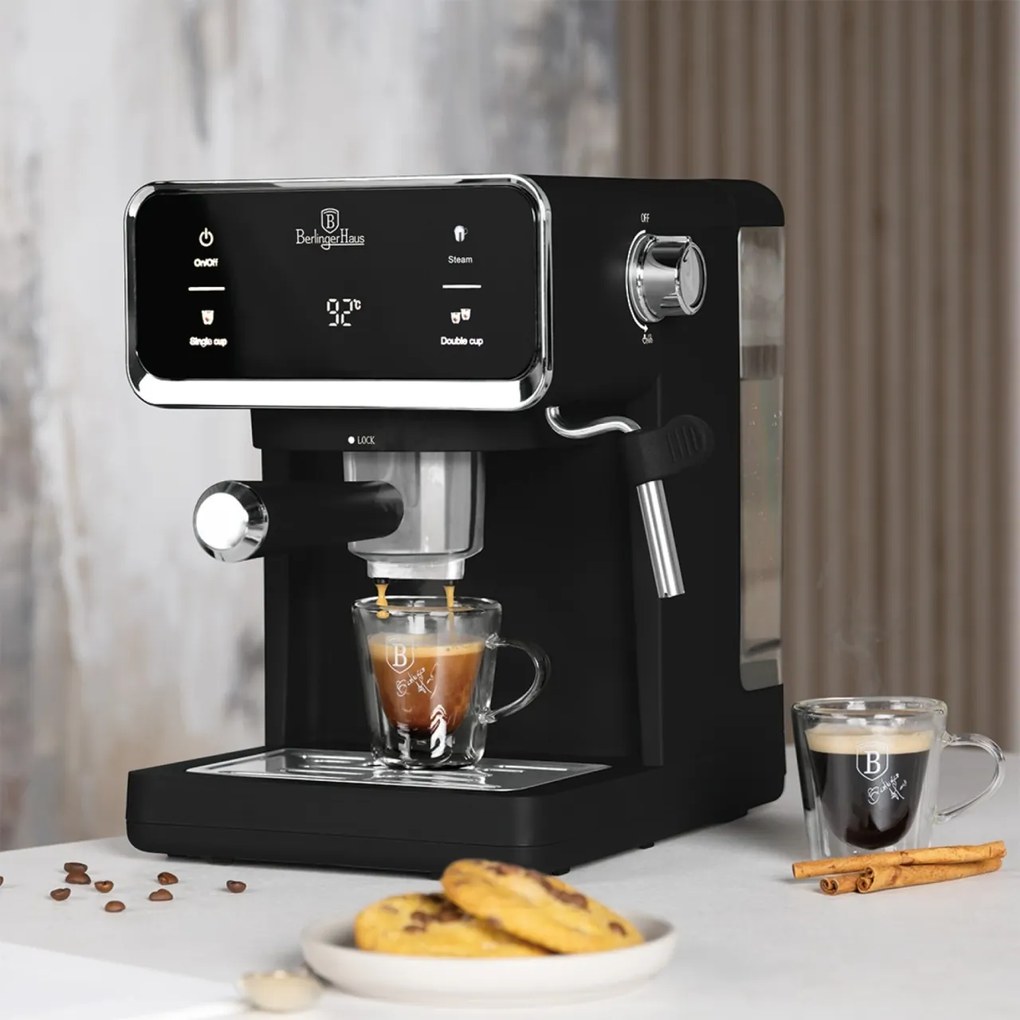 Espressor digital 3 in 1 Matte Black Berlinger Haus BH/9851
