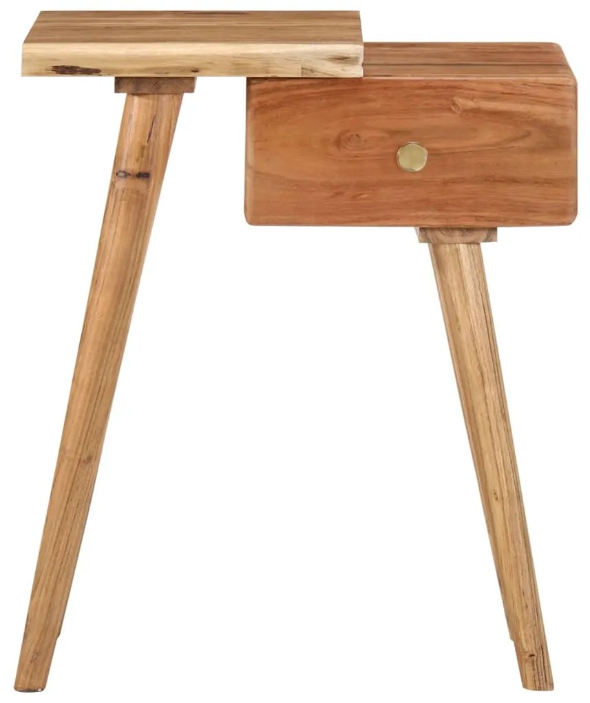 245662 vidaXL Noptieră din lemn masiv de acacia, 45 x 32 x 55 cm