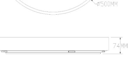 Plafonieră LED dimabilă pentru baie Zuma Line MS724-R500-GD NADI LED/50W/230V d. 50 cm auriu + telecomandă