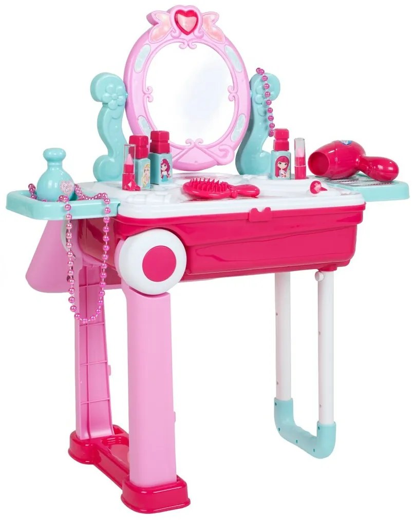 Masă de toaletă pentru copii Baby Mix în valiză 2in1, 60 x 53 x 24,5 cm