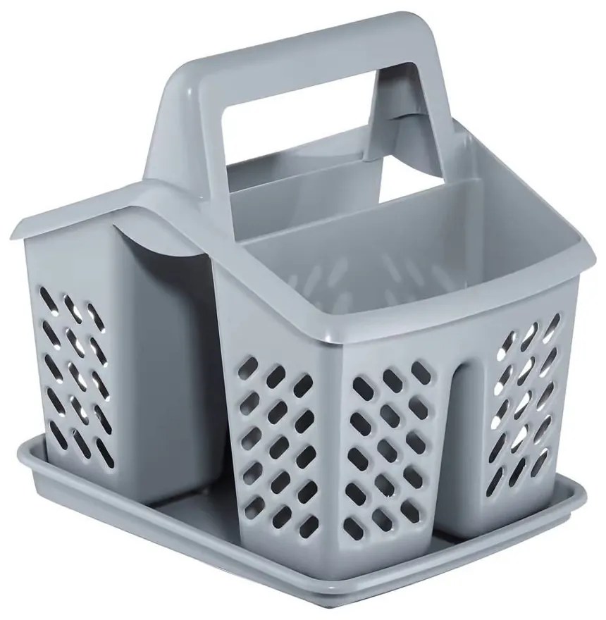 Scurgator tacamuri, 4 compartimente, gri, Asca