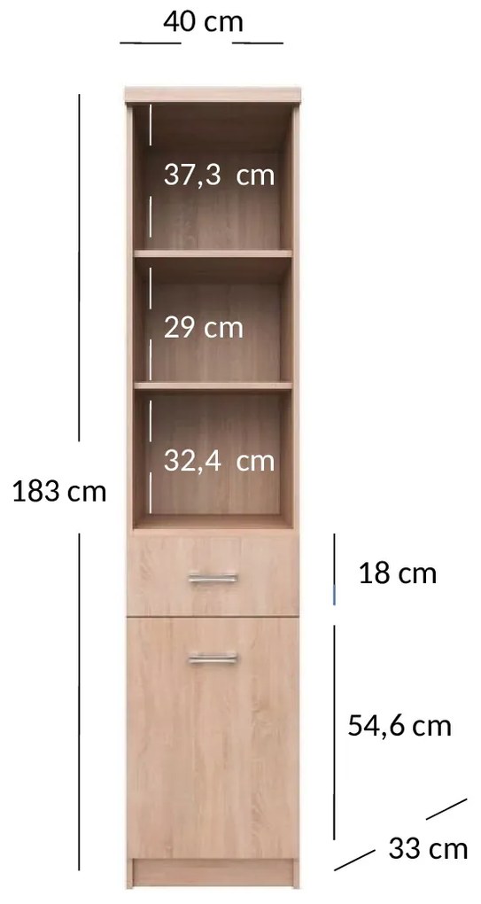 Raft Tianna (Stejar sonoma). 1053326