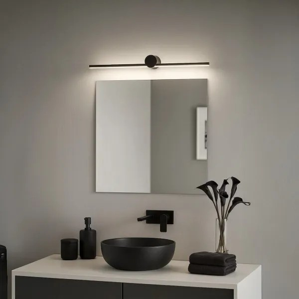 Corp de iluminat LED pentru oglindă de baie ARTIST, 9 W, 230 V, 60 cm, IP44, negru