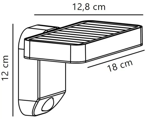 Nordlux - Lampă solară LED de perete cu senzor RICA LED/5W/3,7V IP44