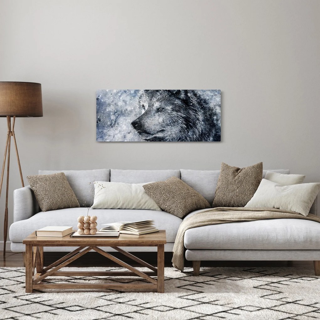 Tablou - Lupul din desene animate (120x50 cm)