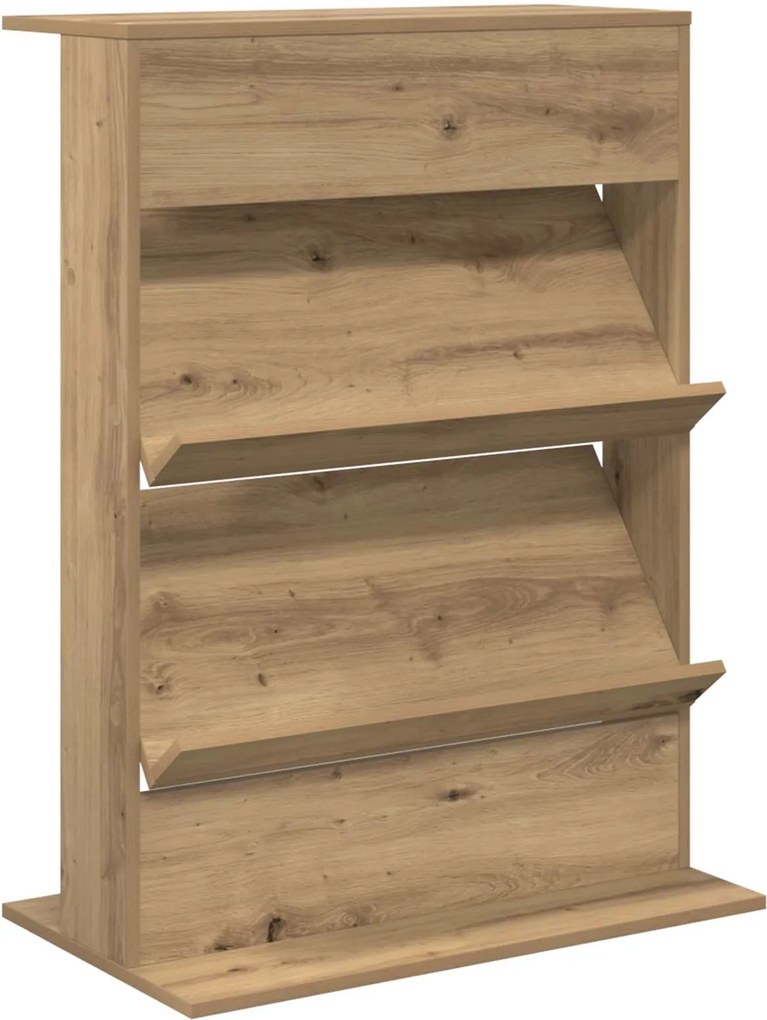 vidaXL Raft pentru reviste cu raft Stejar Artizanal 70 x 41 x 96 cm