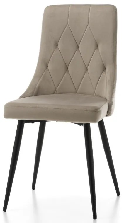 JAKS Scaun de sufragerie Caren velur bej închis