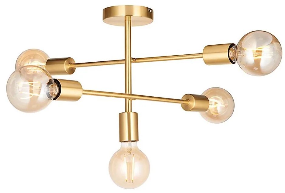 Endon 98786 - Lustru SOHAN pe tijă 5xE27/10W/230V alamă