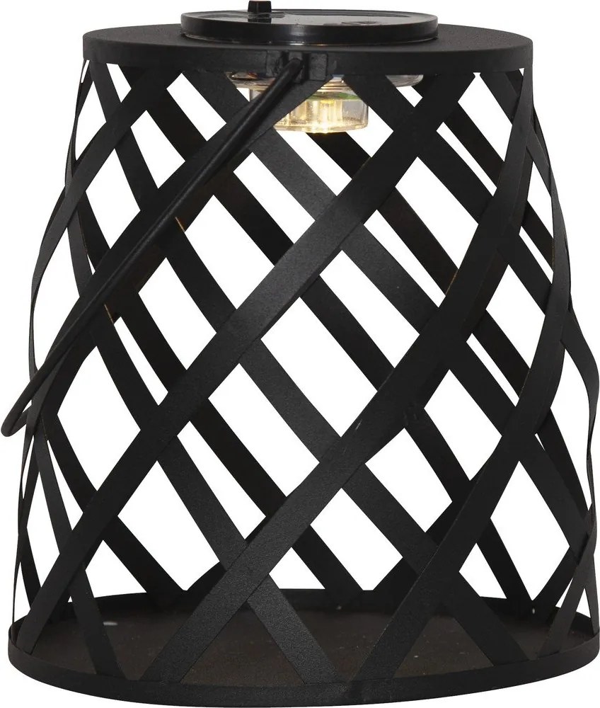 Felinar cu LED Star Trading Calabria, înălțime 20 cm, negru