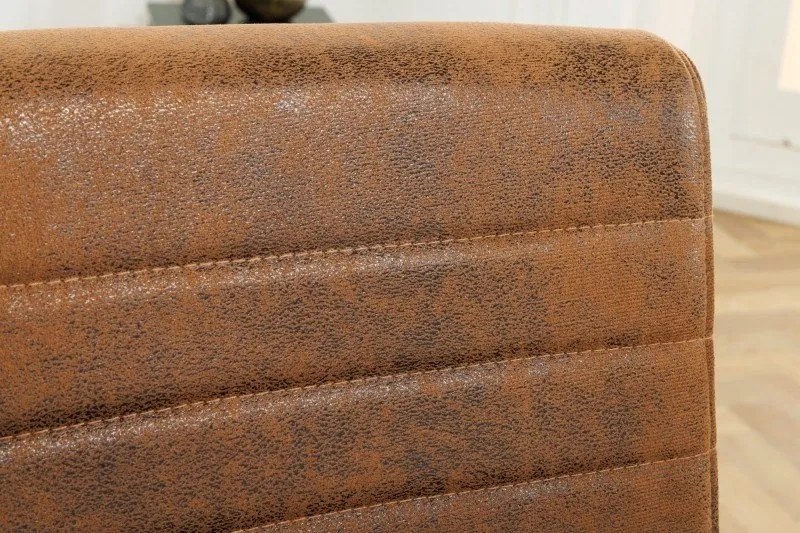 Set 2 scaune cu brate Loft maro antic/ negru