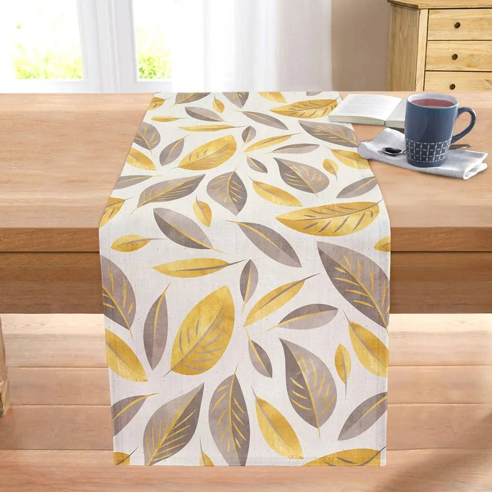 Napron de masă 40x130 cm Yellow And Brown Leaves – Mila Home