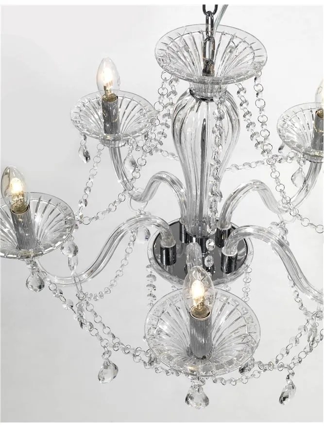 Candelabru elegant cu cristale K9 Connor 8L