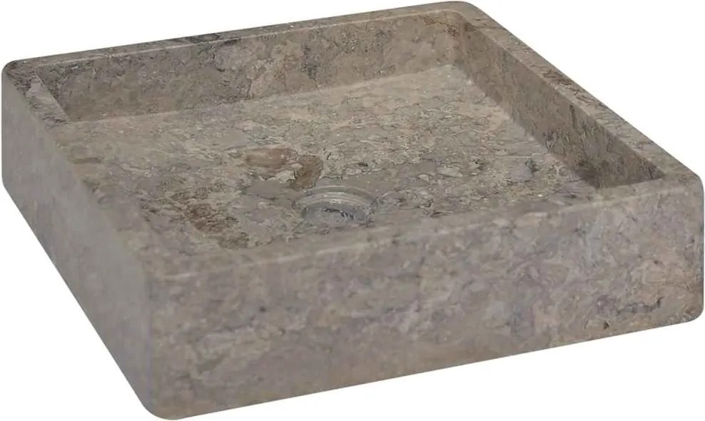 vidaXL Chiuvetă, gri, 40x40x10 cm, marmură