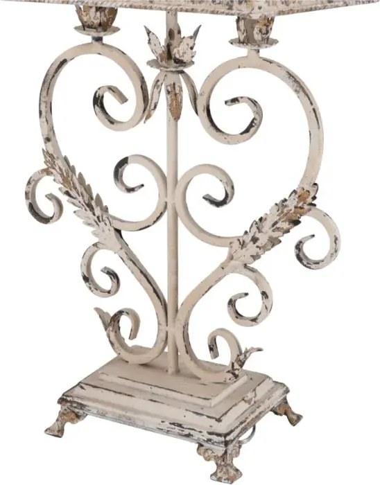 Lampa Shabby Chic Heart rasina si metal h 78 cm