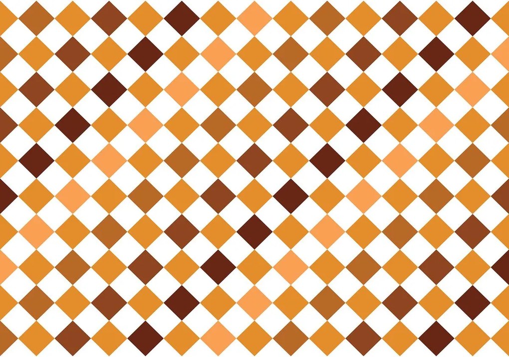Fototapet - Mozaic - gresie maro (254x184 cm)