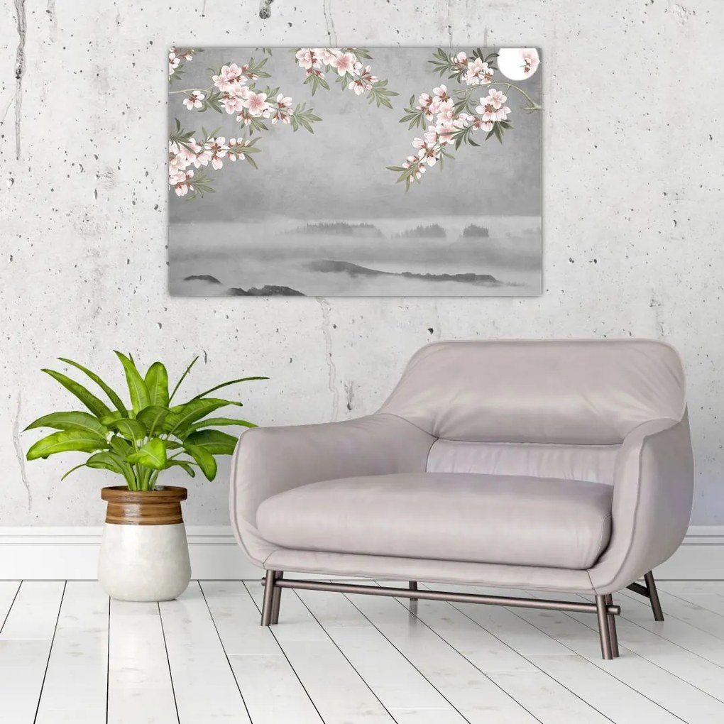 Tablou - Peisaj cu lună (90x60 cm)