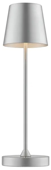 Brilliant - Lampă de birou LED reîncărcabilă, dimabilă, cu control tactil ELORA LED/2,5W/5V 2700K IP44 argintiu