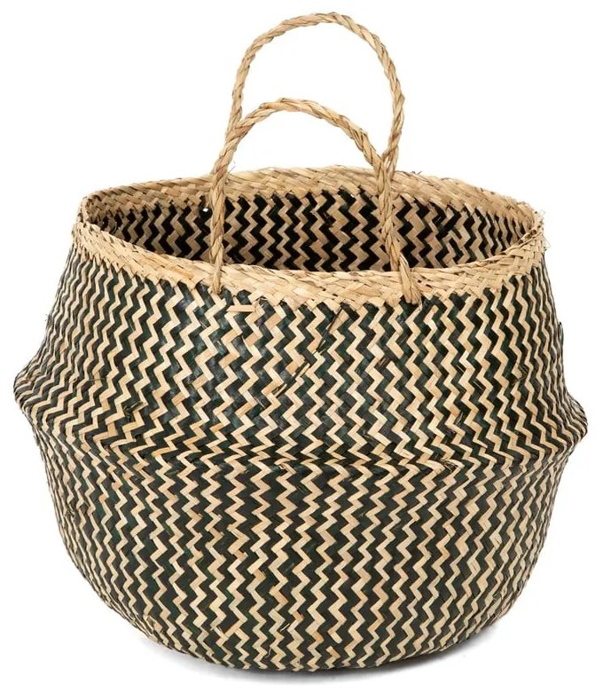 Coș depozitare din iarbă de mare Compactor Zic Zac, ⌀ 35 cm