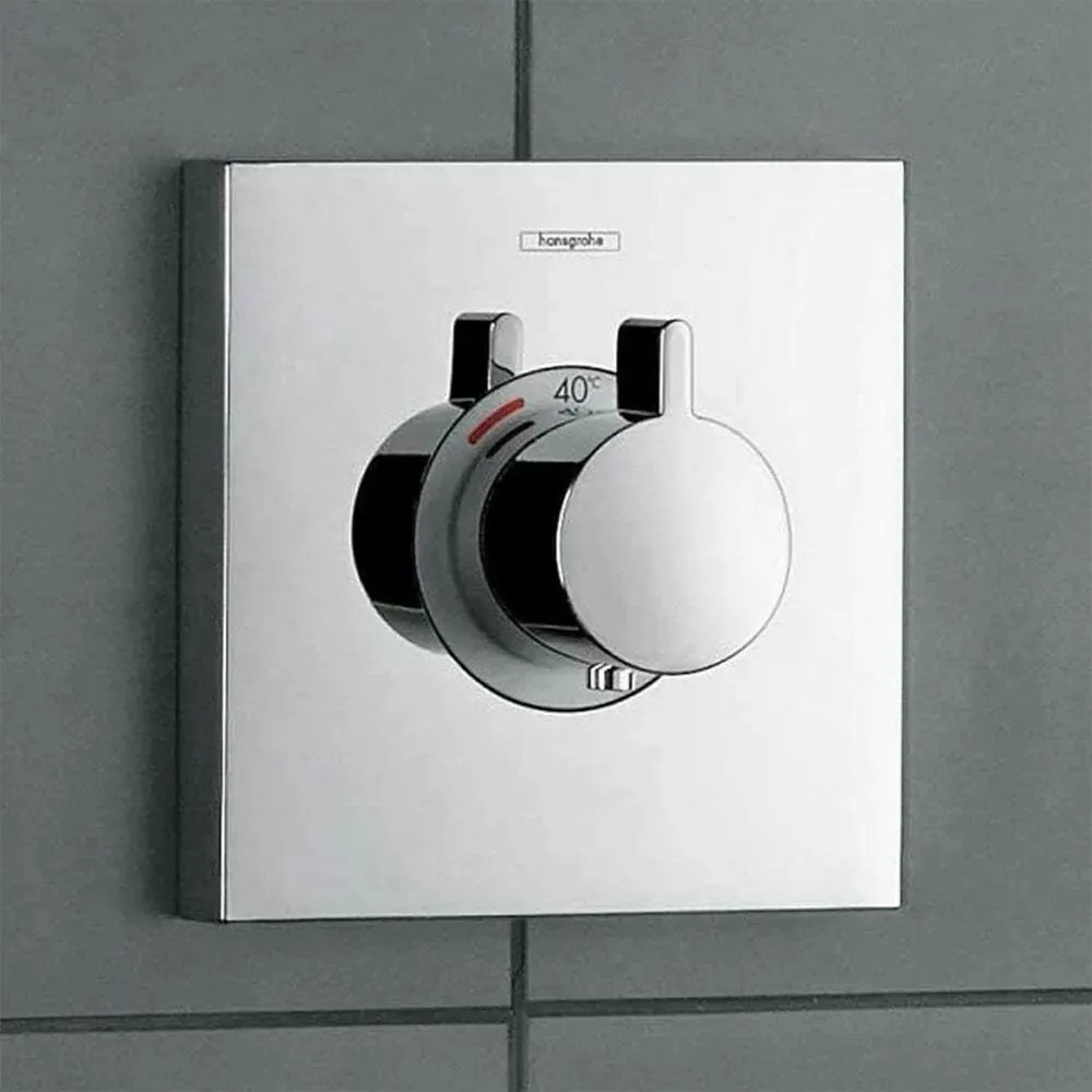 Baterie dus incastrata Hansgrohe ShowerSelect termostatata crom lucios fara corp ingropat