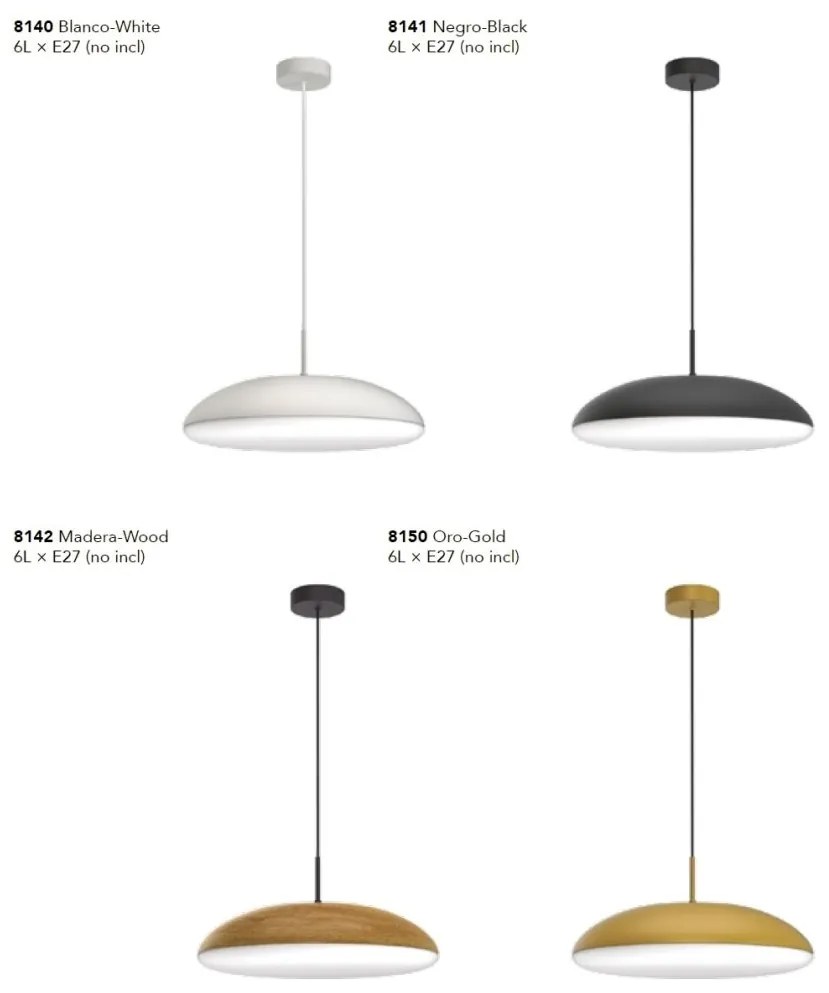 Lustra/Pendul design modern KAZZ 6L alb