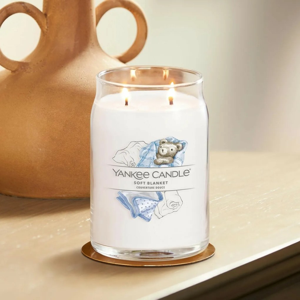 Lumânare parfumată mare Yankee Candle SignatureSoft Blanket, 567 g, L