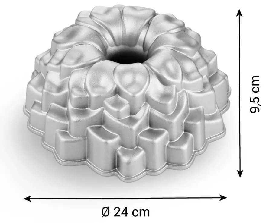 Formă de copt pentru chec rotund din metal Delícia – Tescoma