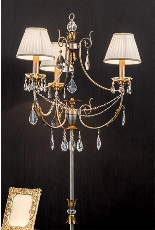 Lampadar LUX super elegant cu 3 brate Miramare STL 12-1149/3 silver-goldOR