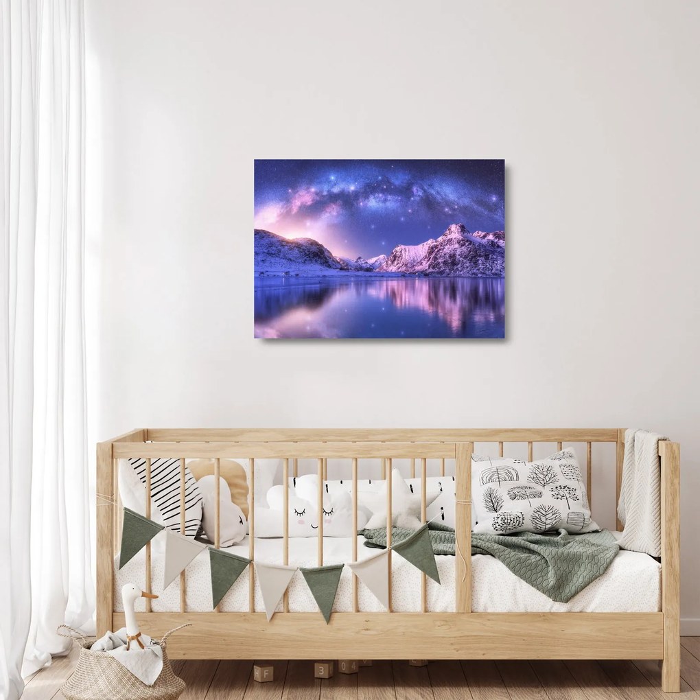 Tablou pe sticlă - Peisaj arctic (70x50 cm)