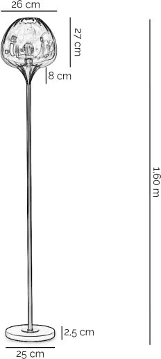 ONLI - Lampadar ELIDE 1xE27/15W/230V negru/cupru