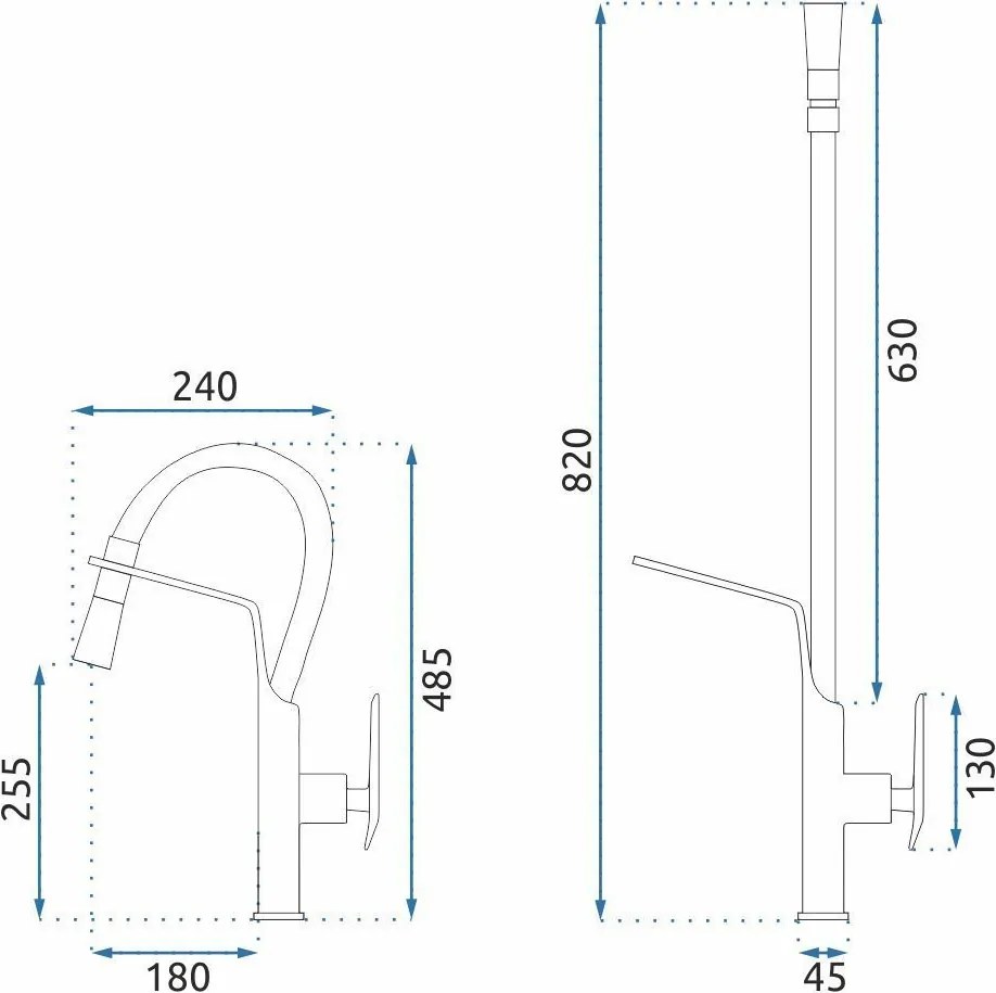Baterie de bucătărie Rea Castor Auriu Copper Brush