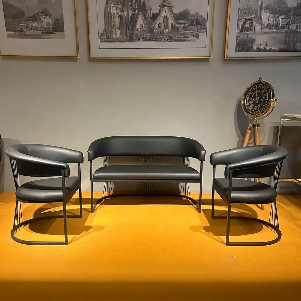 Set canapea si fotolii Ekselans  Homs  negru