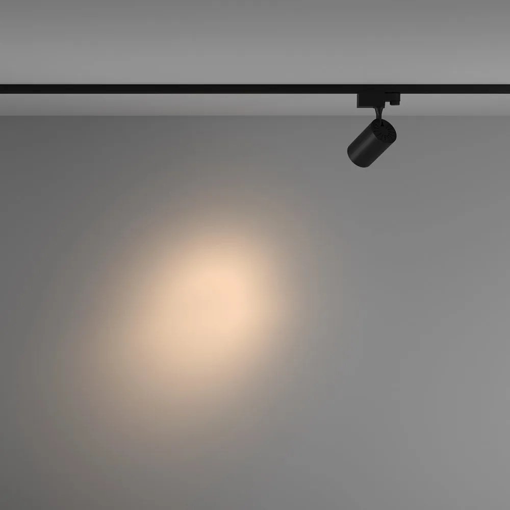 Spot LED, accesoriu pentru sinele trifazate Trinity, Vuoro negru 3000K