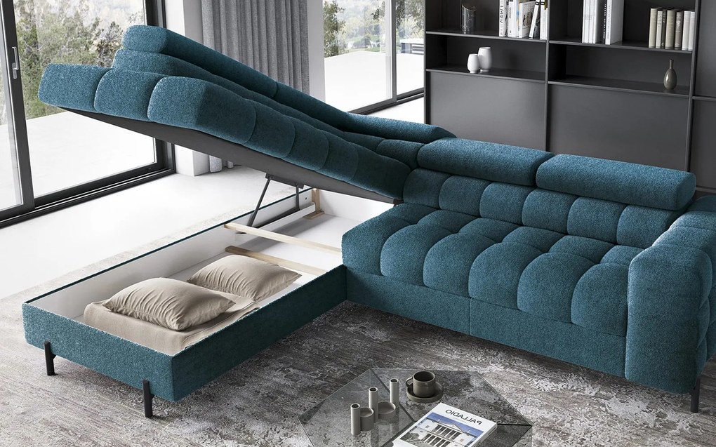 Colțar lemn masiv Ferry Extensibil Material Amore 40, 276 × 72 × 200 cm