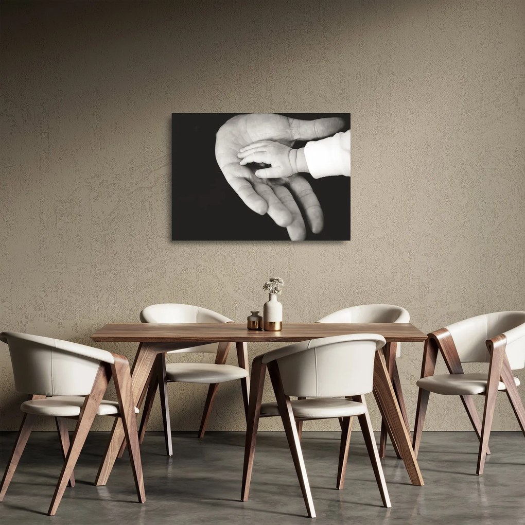Tablou pe sticlă cu mâini (70x50 cm)
