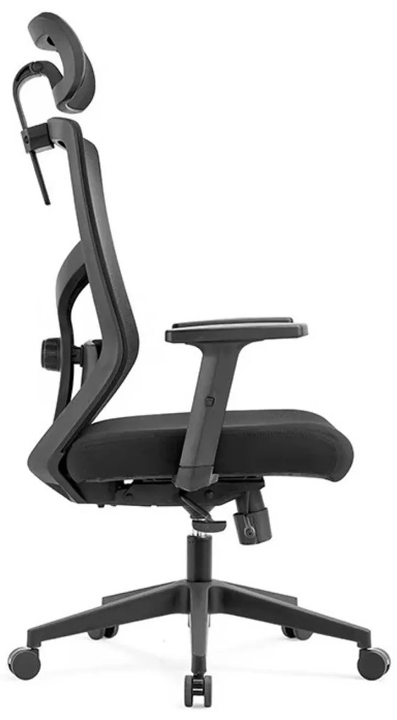 Scaun ergonomic Lina, sezut translatie, spatar Mesh, Negru