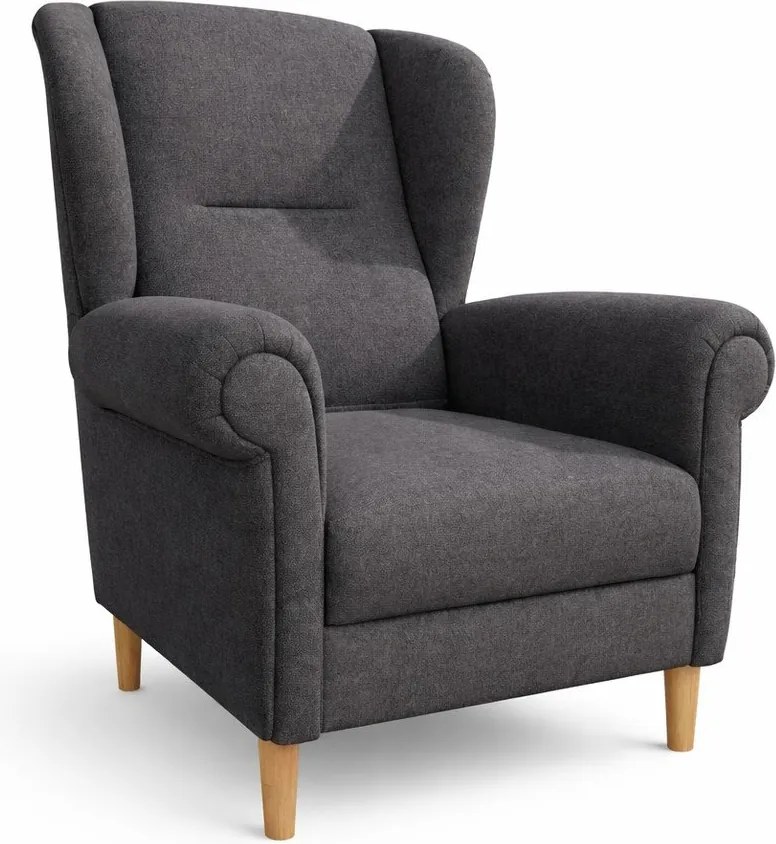 Fotoliu gri închis wing Swan – Ropez