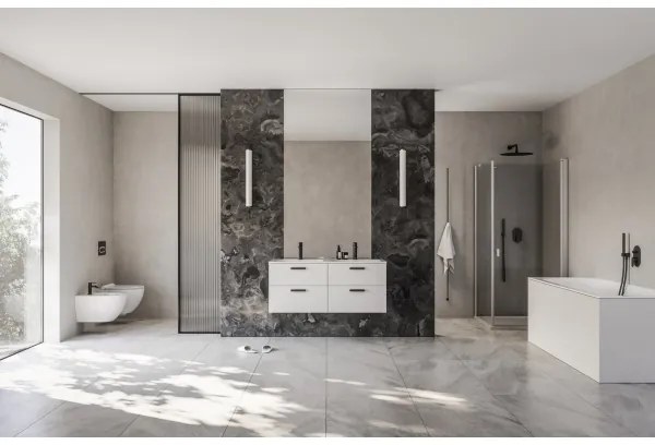 Ravak X070466 - Baterie de duș pentru montaj ascuns CHROME, neagră