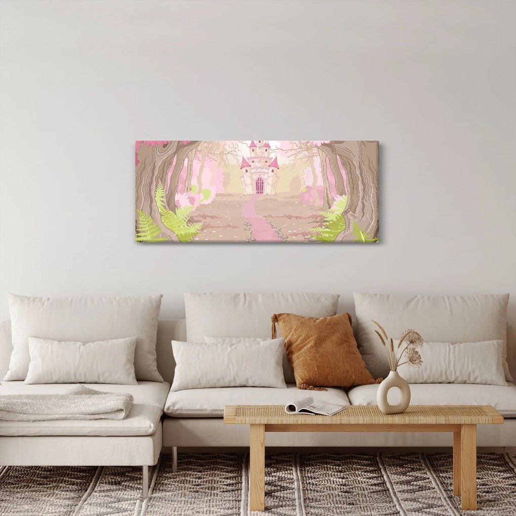 Tablou - Călătorie în regatul roz (120x50 cm)