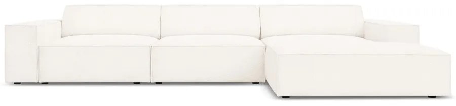 Colțar bej cu tapițerie bouclé (pe partea dreaptă) Jodie – Micadoni Home