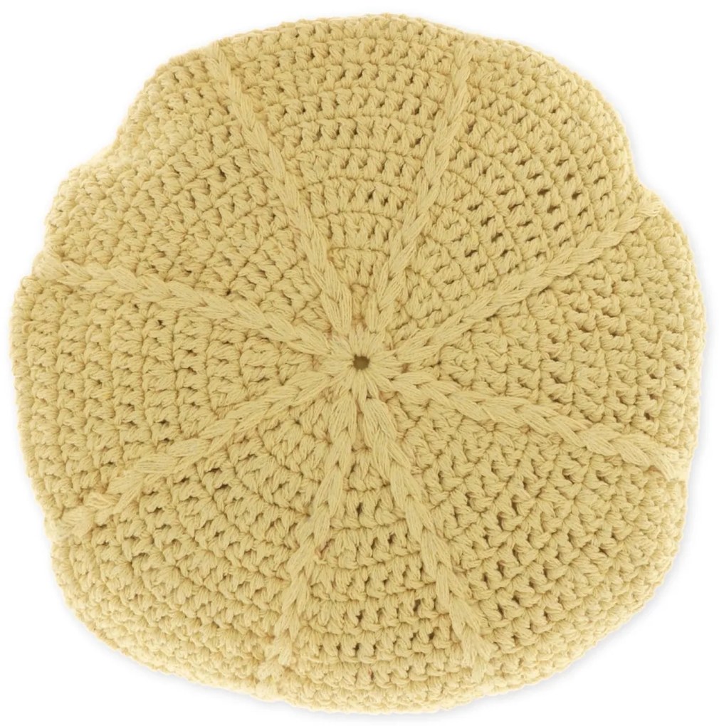 Perna decorativa rotunda DORA 45 cm, galbena